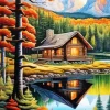 Aesthetic Log Cabin Paint By Numbers