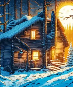Aesthetic Cabin Paint By Numbers