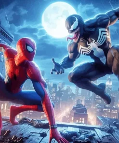 Spiderman Vs Venom Paint By Numbers