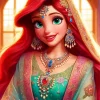 Ariel In Indian Clothes Paint By Numbers