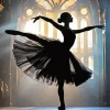 Ballerina Dancing Silhouette Paint By Numbers