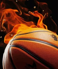 Basketball On Fire Paint By Numbers
