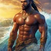 Black Merman Paint By Numbers