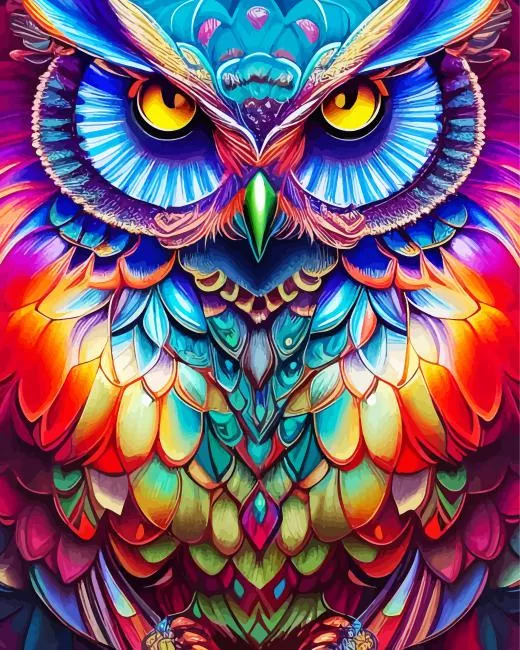 bohemian owl paint by numbers Bohemian Owl Paint By Numbers
