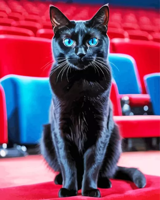 bombay cat with blue eyes paint by number Bombay Blue Eyes Paint By Numbers
