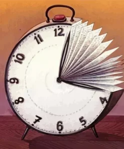 Book Clock Paint By Numbers