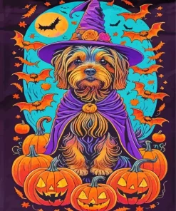 Border Terrier Witch Paint By Numbers