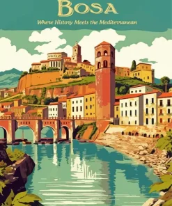 Bosa Italy Poster Paint By Numbers