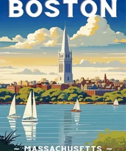 Boston City Poster Paint By Numbers