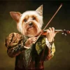 Dog Playing Violin Paint By Numbers