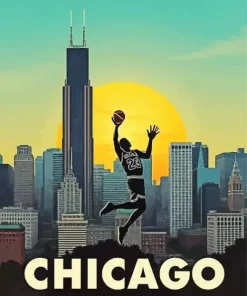 Dunking Silhouette Art Paint By Numbers
