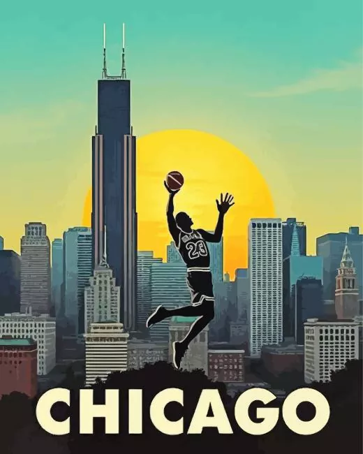 dunking silhouette art paint by numbers Dunking Silhouette Art Paint By Numbers