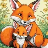 Foxes Hug Paint By Numbers