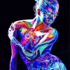 Neon Body Art Paint By Numbers