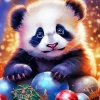Panda Christmas Paint By Numbers
