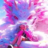Big Pink Dragon Paint By Numbers