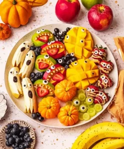 Plate Of Fruits Paint By Numbers