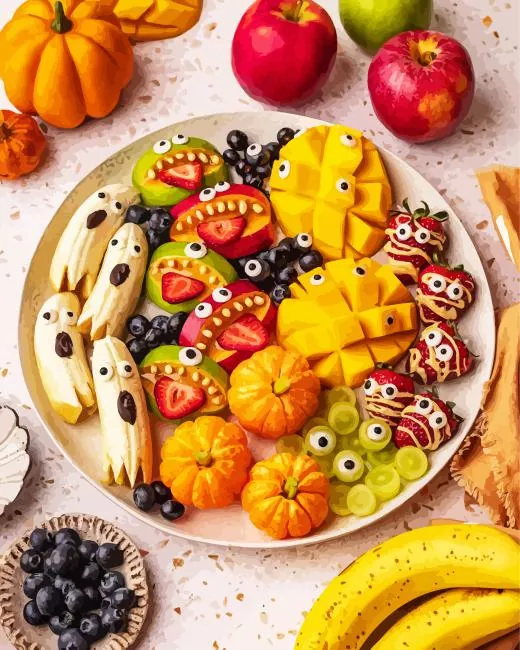 plate of fruits paint by numbers Plate Of Fruits Paint By Numbers