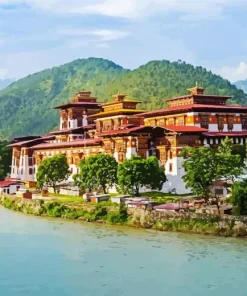 Punakha Dzong Paint By Numbers