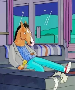 Sad Bojack Paint By Numbers
