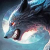 Wolf In The Moon Paint By Numbers