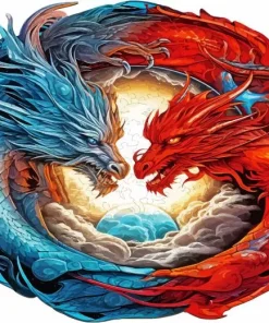 Yin Yang Dragon Paint By Numbers