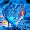 Frozen Blue Heart Paint By Numbers