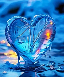Frozen Blue Heart Paint By Numbers