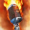 Microphone On Fire Paint By Numbers