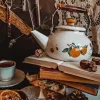 Vintage Book And Teapot Paint By Numbers