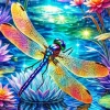 Aeshetic Dragonfly Art Paint By Numbers