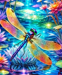 Aeshetic Dragonfly Art Paint By Numbers