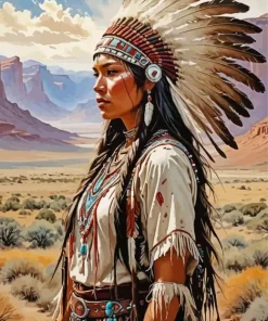 Aesthetic American Warrior Paint By Numbers
