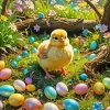 Easter Chick Art Paint By Numbers