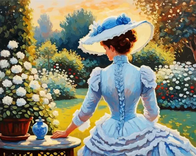 aesthetic edwardian lady Diamond Paints Aesthetic Edwardian Lady Paint By Numbers