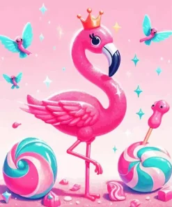 Aesthetic Flamingo Paint By Numbers