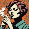 Smoking Girl Art Paint By Numbers