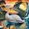 Aesthetic Swan Art Paint By Numbers