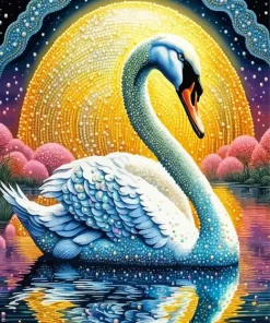 Aesthetic White Swan Paint By Numbers