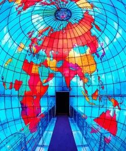 Boston Mapparium Paint By Numbers