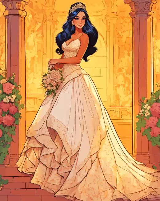 bride in a wedding dress paint by numbers Bride In A Wedding Paint By Numbers