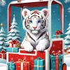 Christmas Tiger Paint By Numbers