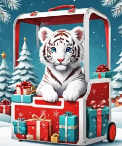Christmas Tiger Paint By Numbers