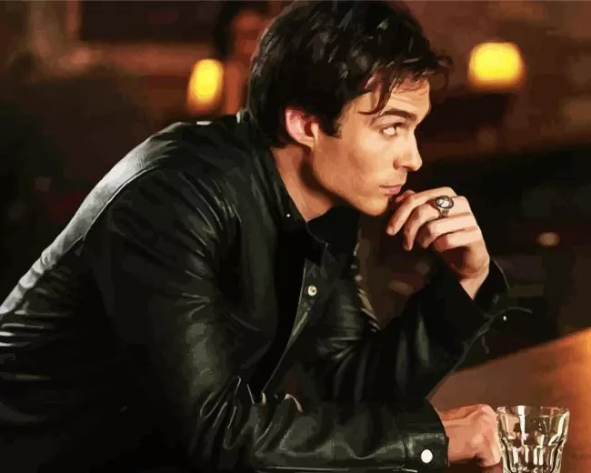 cool Damon Salvatore Diamond Paints Cool Damon Salvatore Paint By Numbers