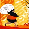 Fat Lady Running Art Paint By Numbers