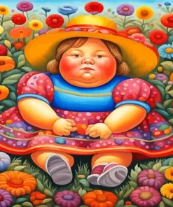 Cute Fat Girl Paint By Numbers
