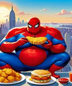 Aesthetic Fat Spiderman Paint By Numbers