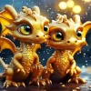 Dragons Twins Paint By Numbers