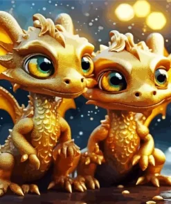 Dragons Twins Paint By Numbers