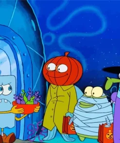 Halloween Spongebob Paint By Numbers